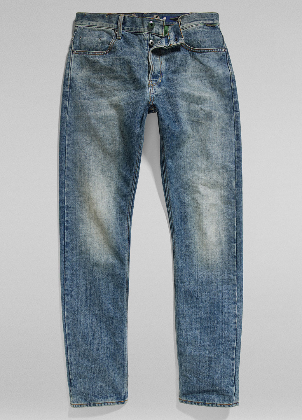 Синие демисезонные прямые джинсы G-Star Raw