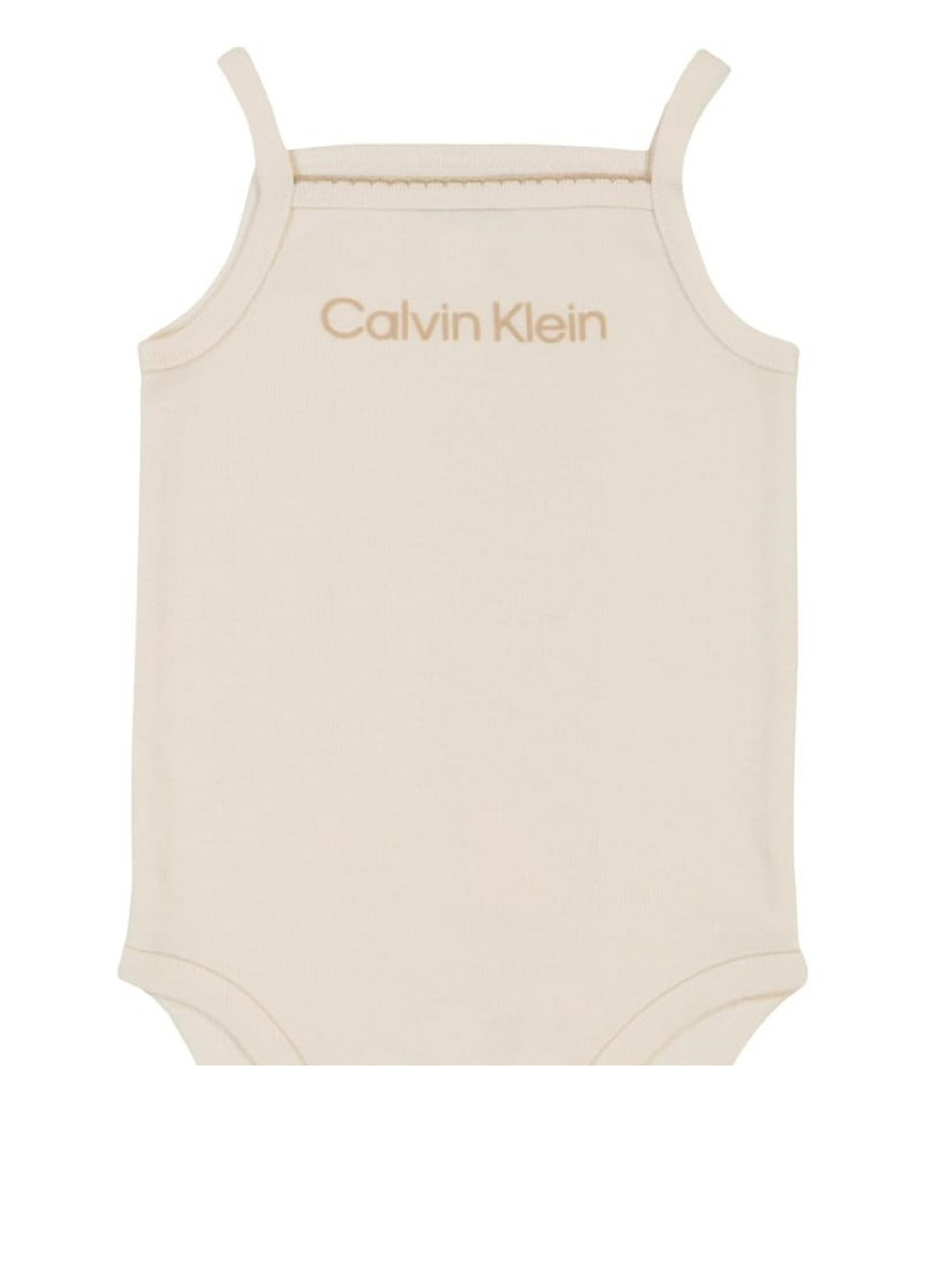 Бежевый летний комплект (боди, футболка, шорты) Calvin Klein