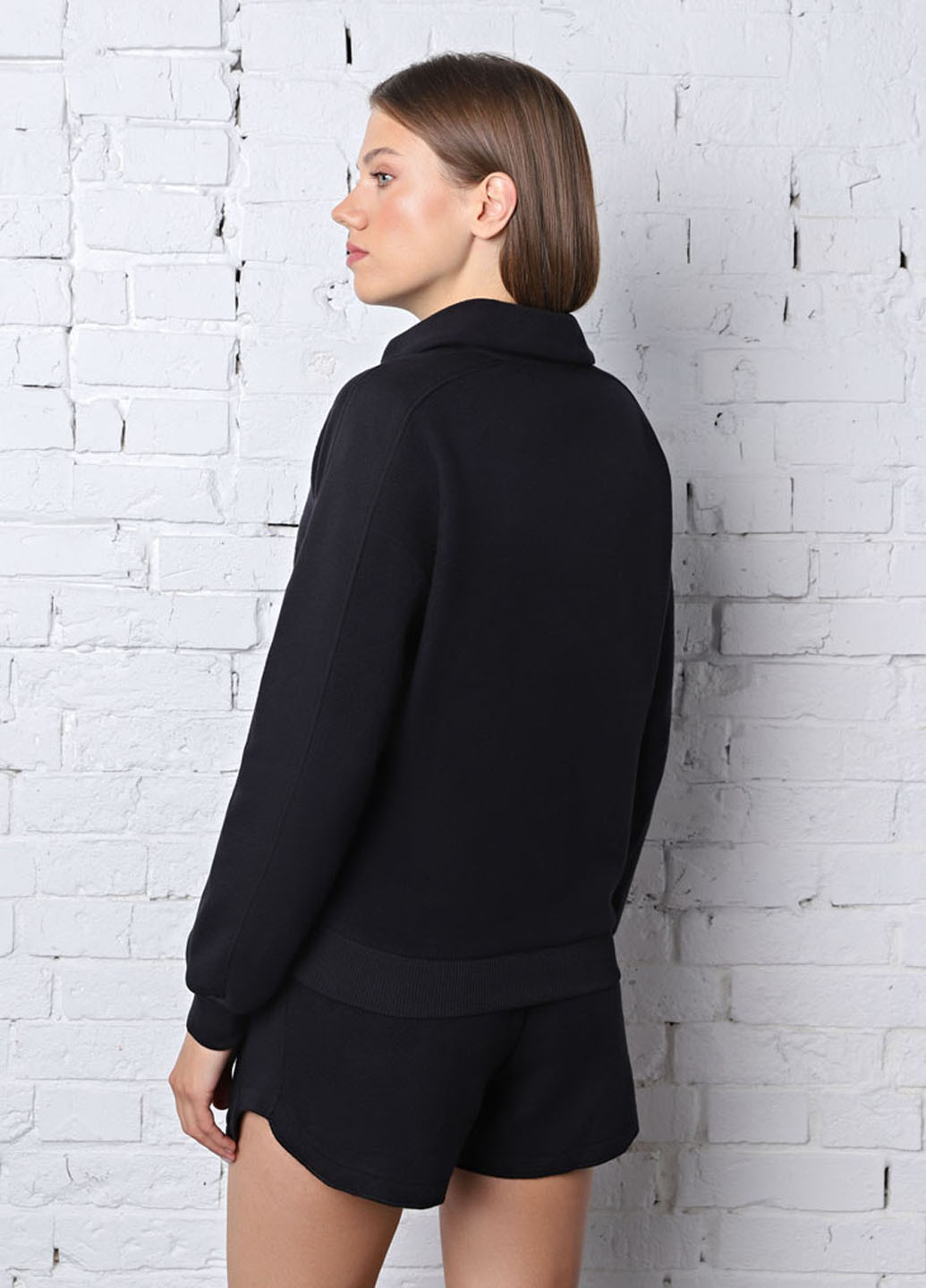 Чорний світшот Promin однотонний без декору (323777755)