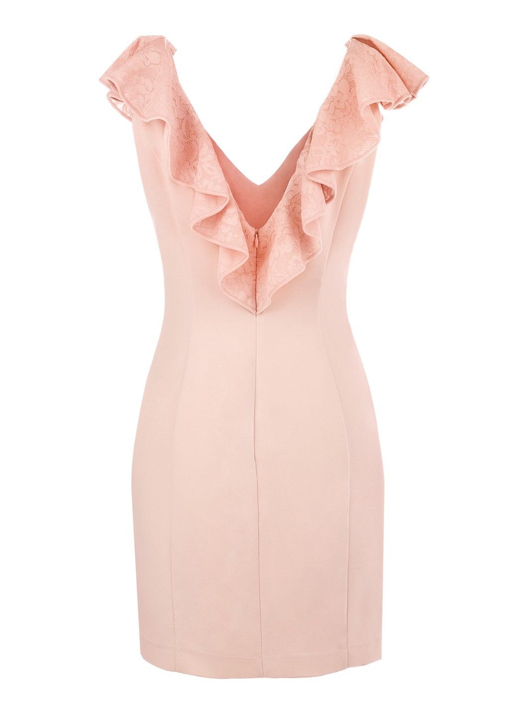 Розовое кэжуал платье футляр, с открытой спиной LOVE REPUBLIC