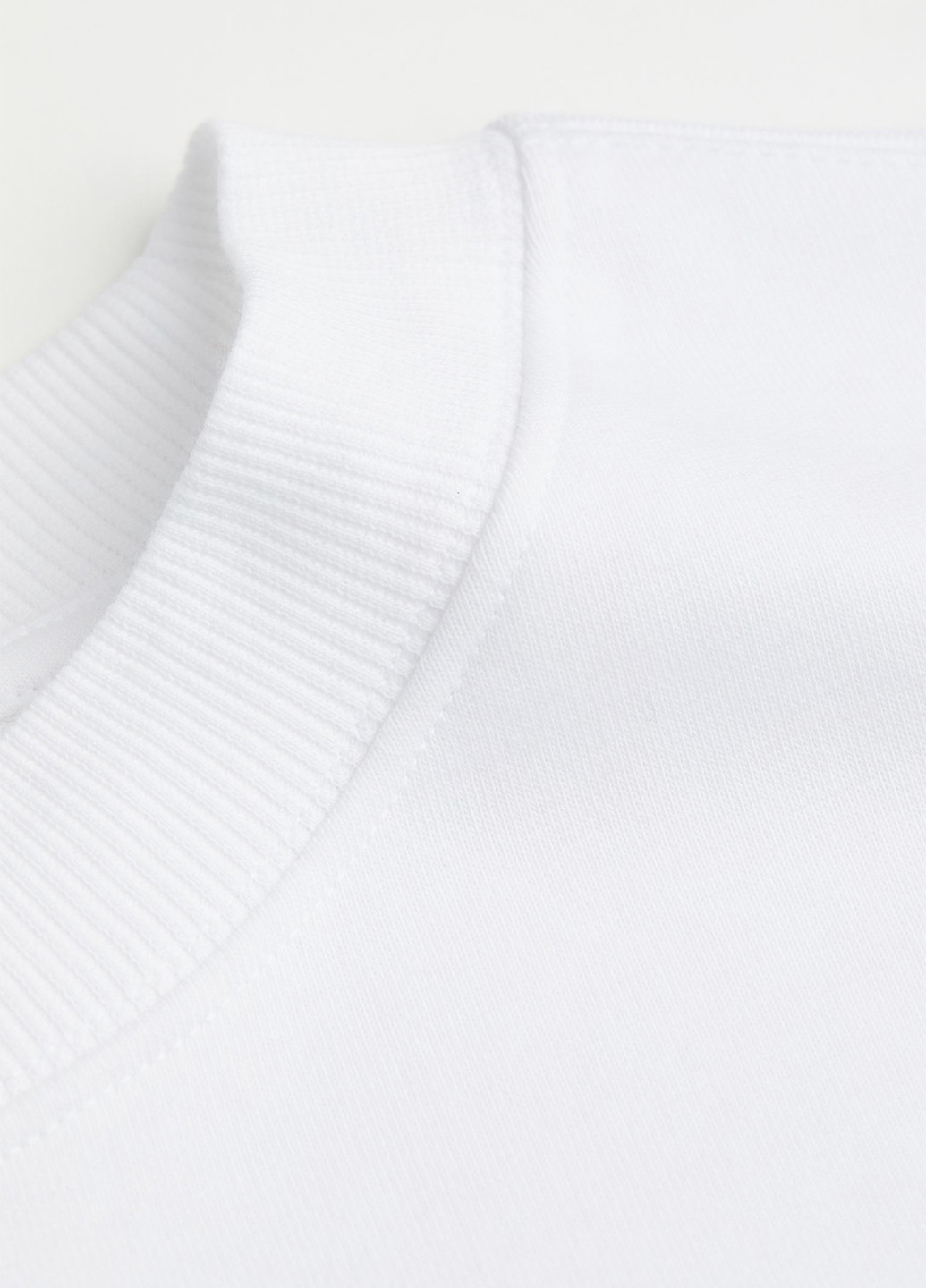 Свитшот H&M - Свободный крой надпись белый кэжуал хлопок, трикотаж - (262738512)