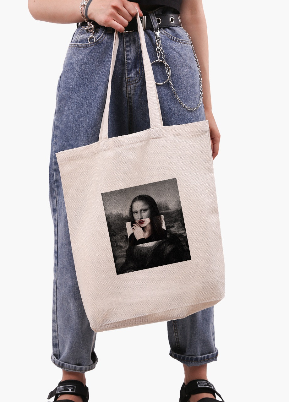Эко сумка шоппер Ренессанс Мона Лиза «Джоконда» (Mona Lisa La Gioconda) (9227-1202-WTD) MobiPrint (235767822)