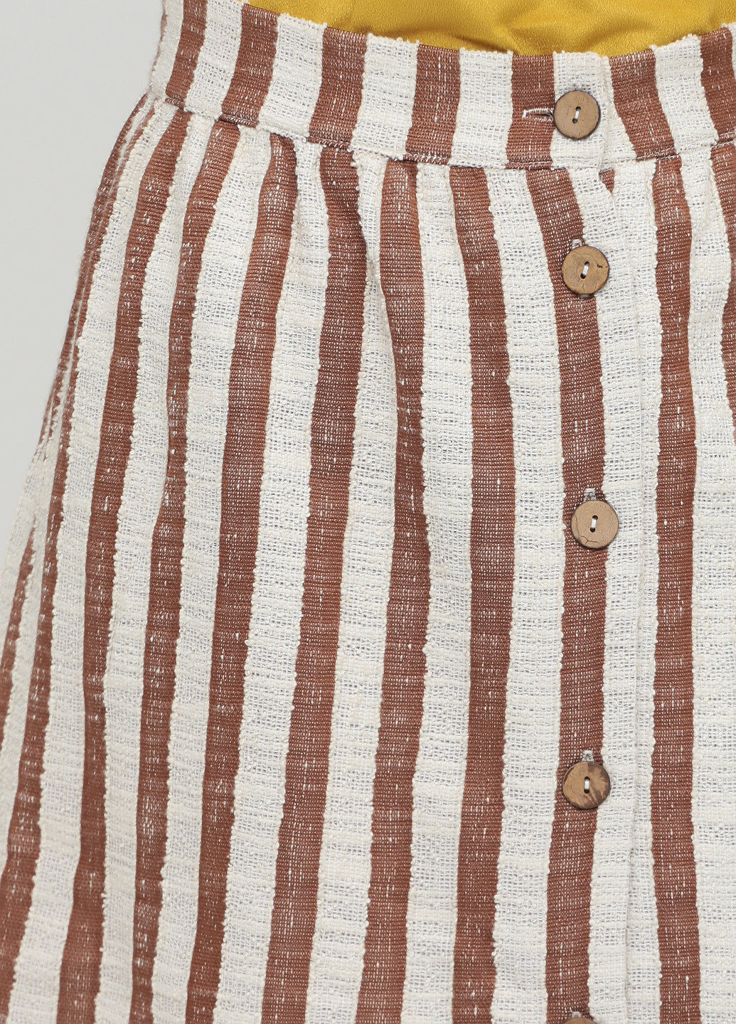 Светло-коричневая повседневный в полоску юбка Reserved а-силуэта (трапеция)