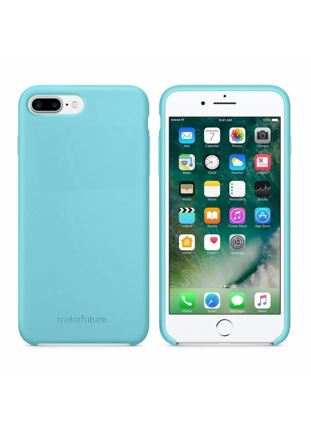 Чехол для моб. телефона (MCSAI7P/8PLB) MakeFuture Apple iPhone 7 Plus/8 Plus Silicone Light Blue (201133033)