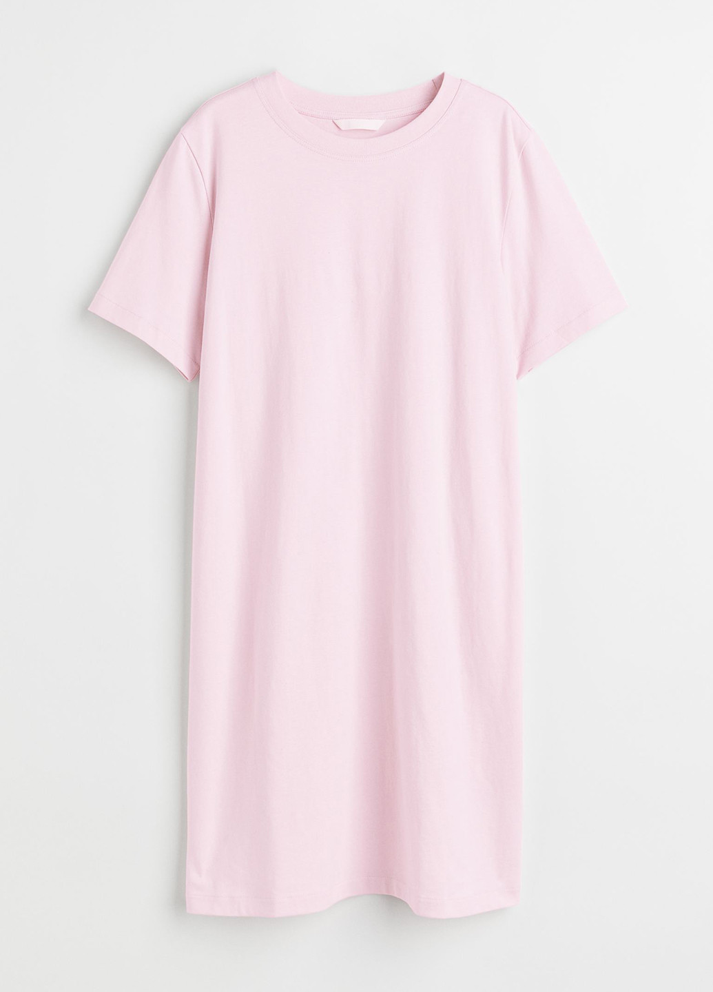 Світло-рожева кежуал сукня сукня-футболка H&M однотонна