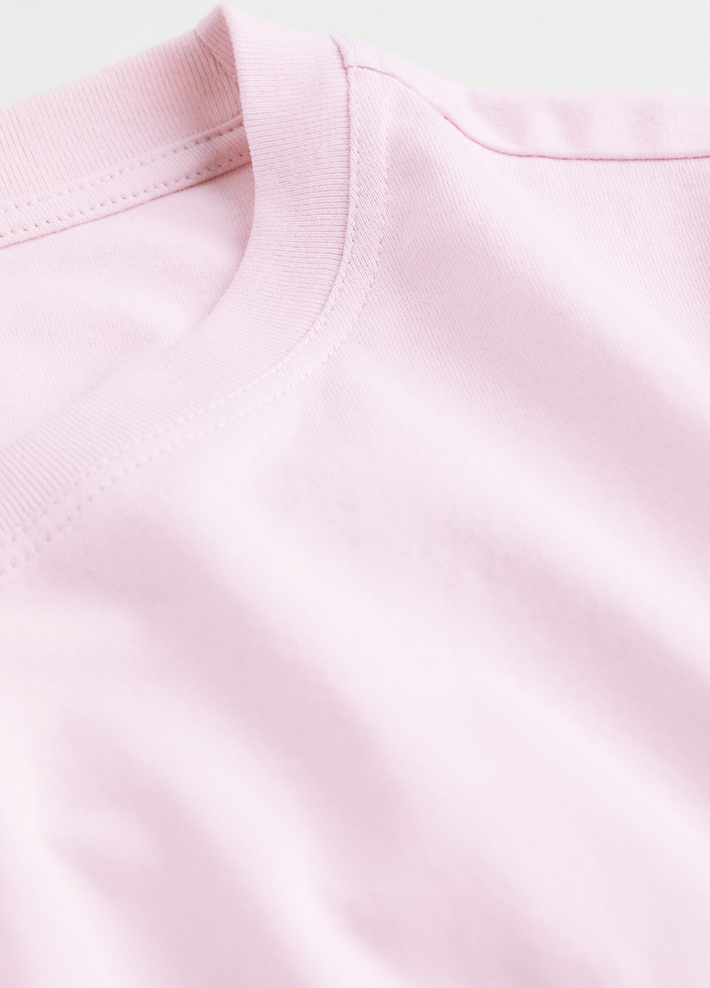 Светло-розовое кэжуал платье платье-футболка H&M однотонное
