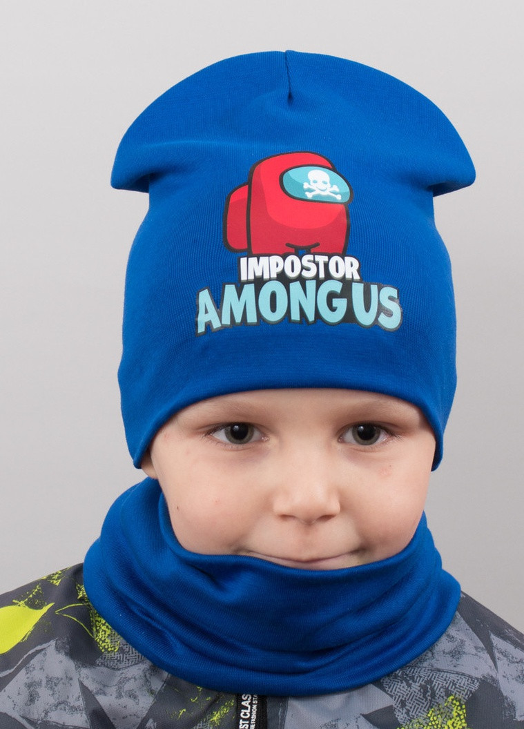 Дитяча шапка з хомутом КАНТА "Among" розмір 52-56 синій (OC-589) Канта (222439485)