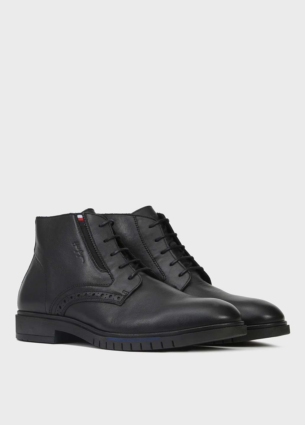Черные осенние ботинки броги Tommy Hilfiger