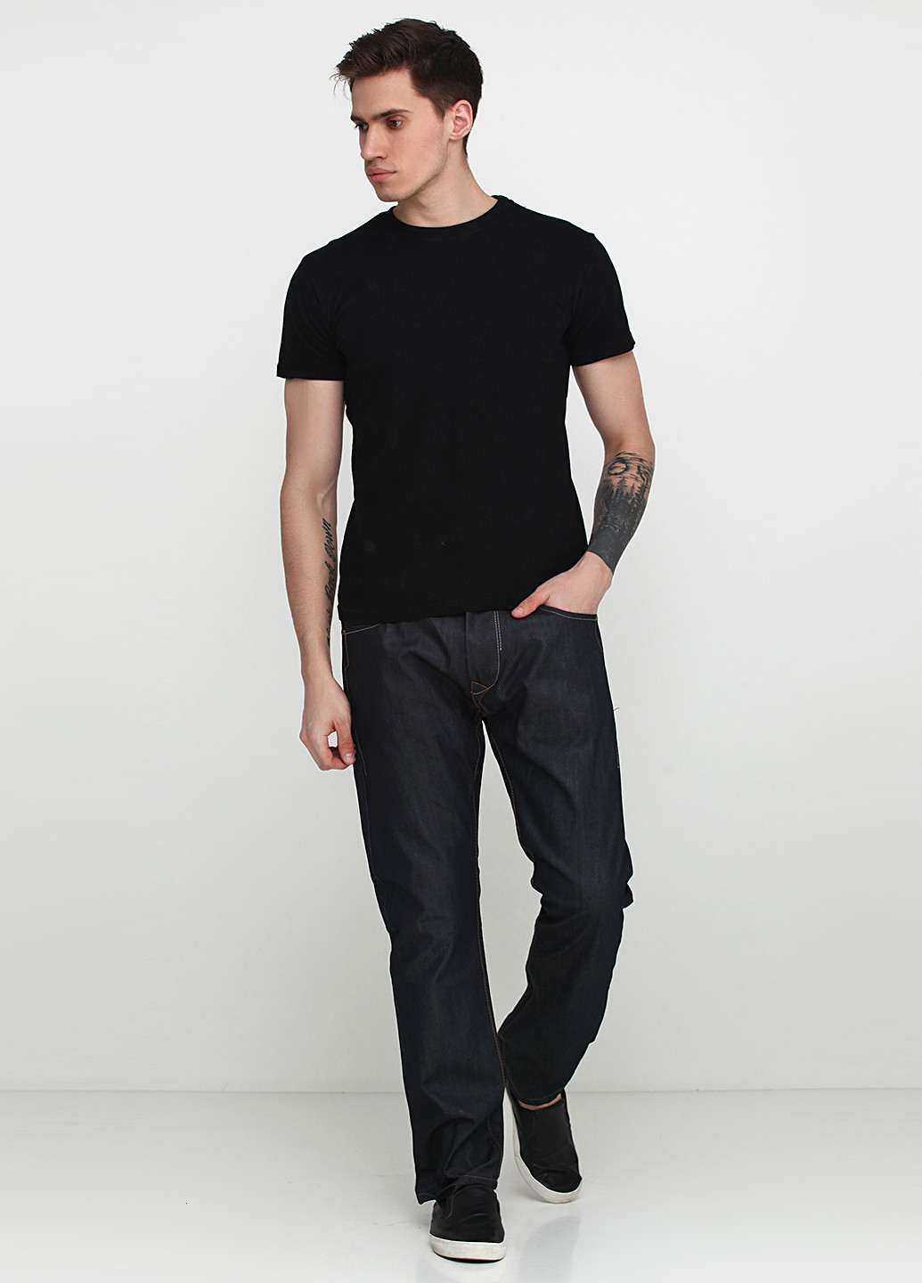 Темно-синие демисезонные прямые джинсы Selected Homme