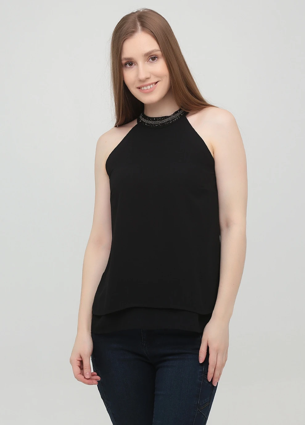 Чёрная блуза Jennyfer