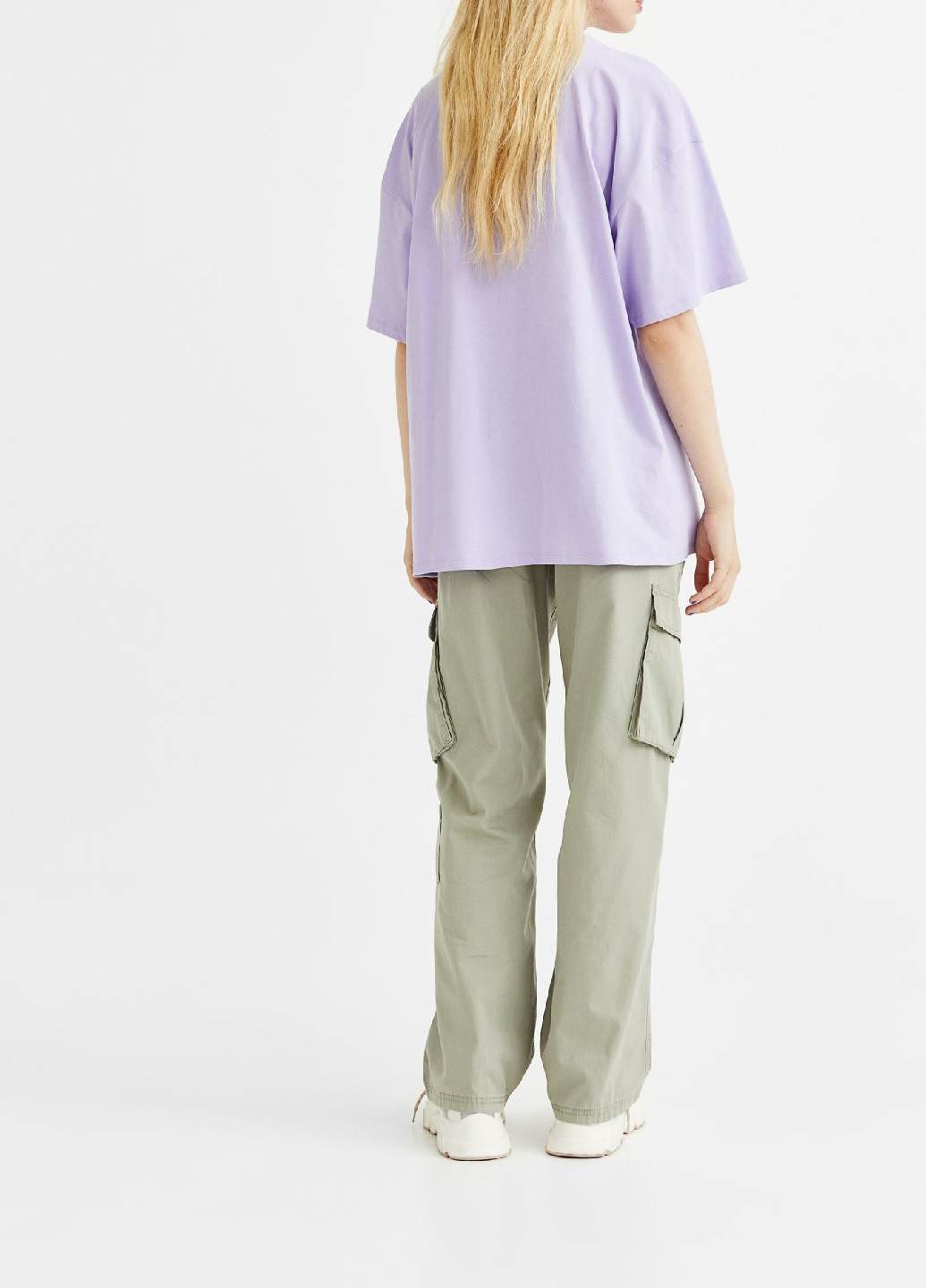 Светло-фиолетовая летняя футболка H&M