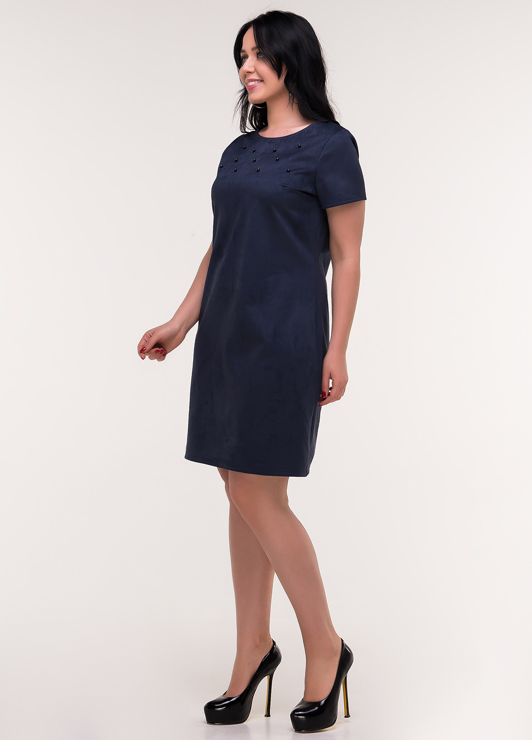 Темно-синее кэжуал платье Ravol однотонное