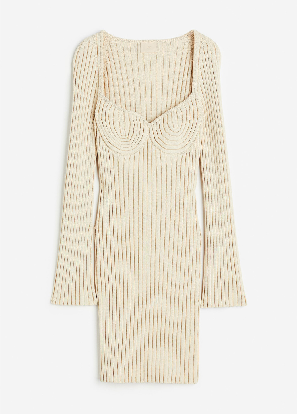 Світло-бежева кежуал сукня футляр H&M однотонна