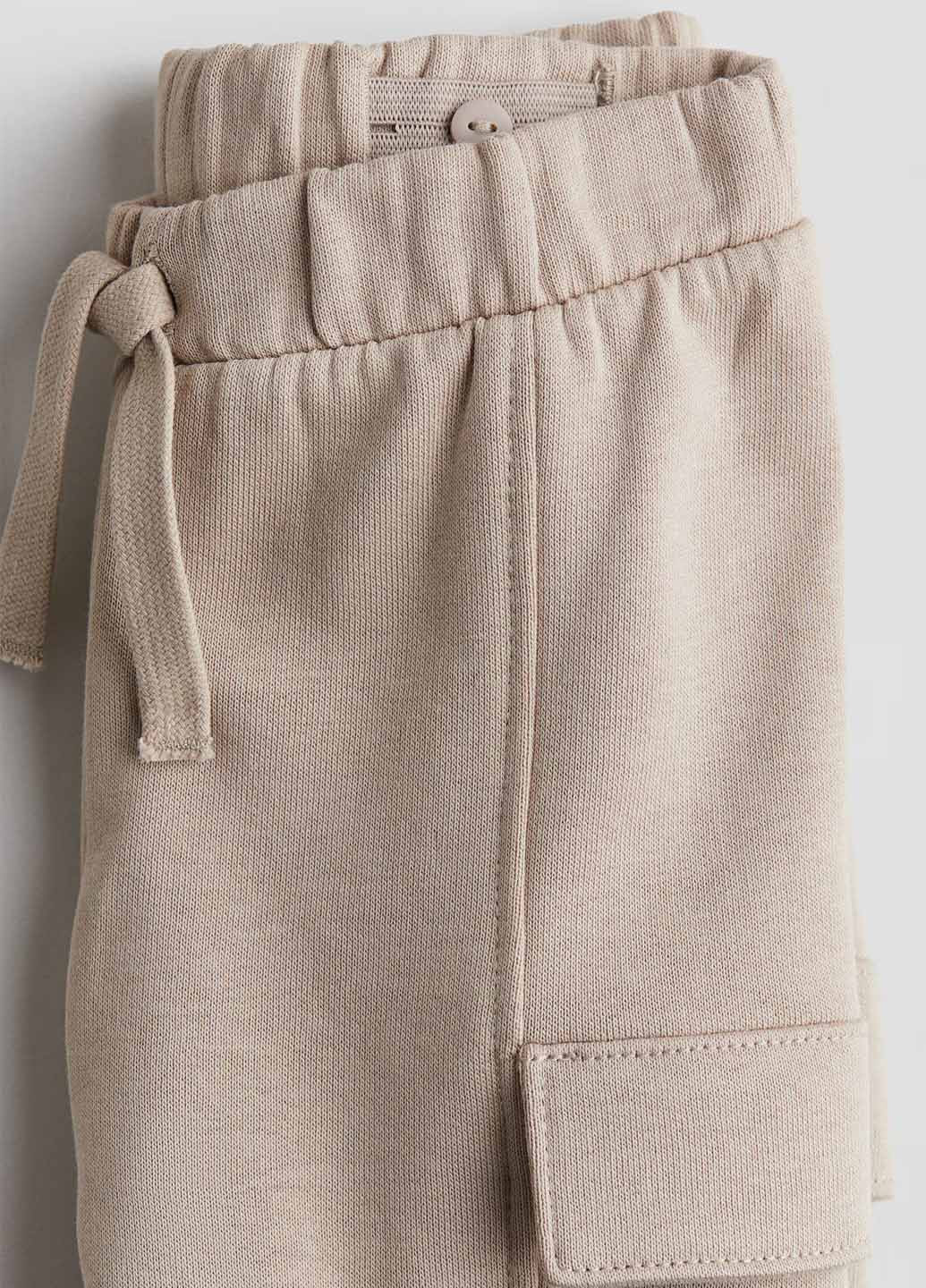 Бежевые кэжуал демисезонные брюки джоггеры, карго H&M