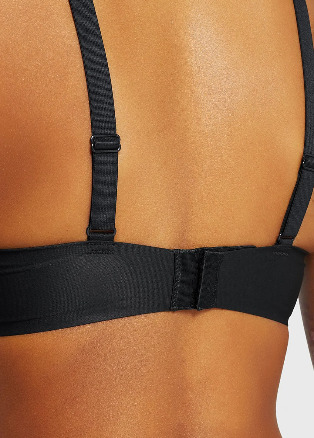 Чорний безшовний бюстгальтер Gymshark без кісточок нейлон