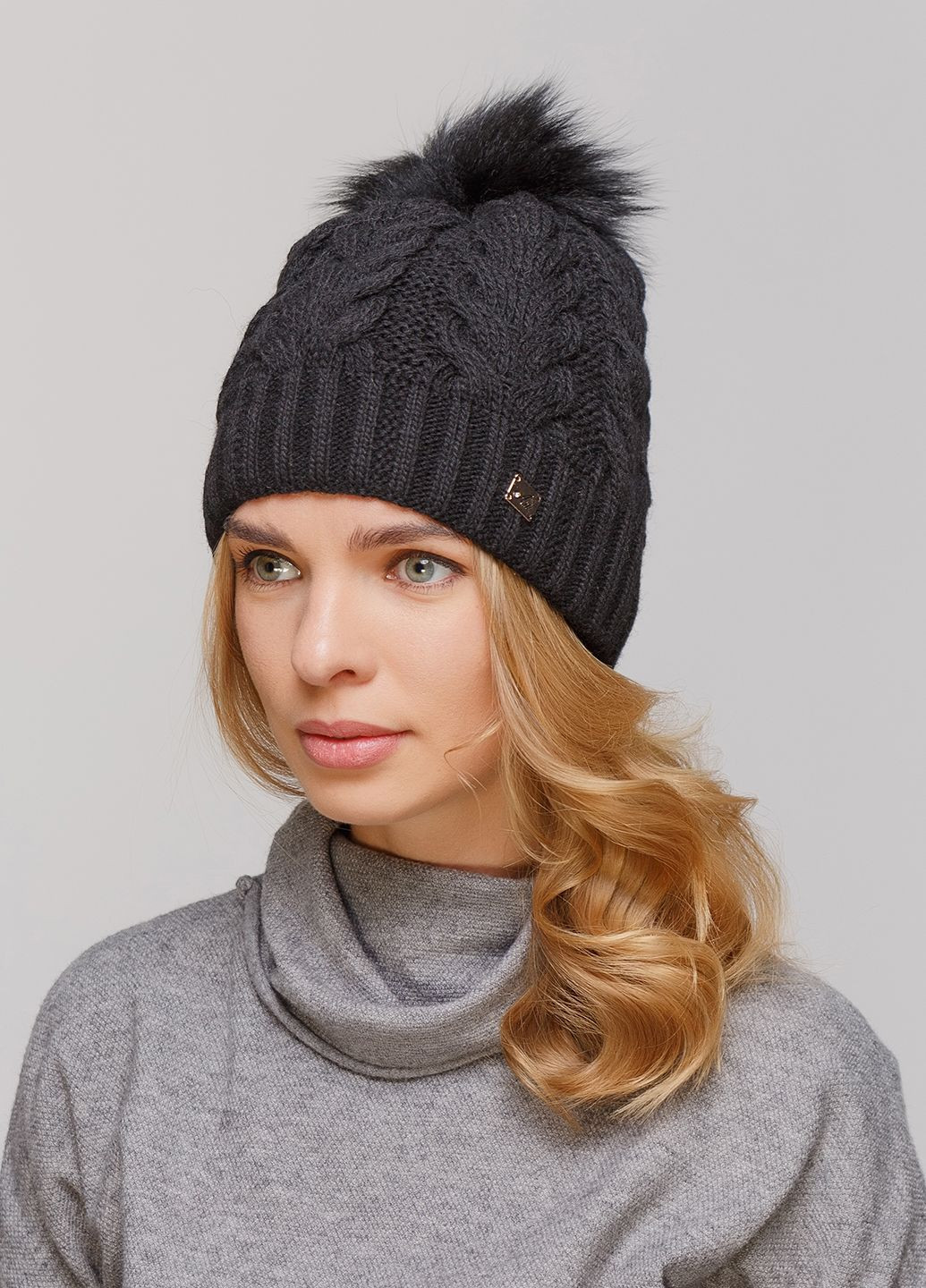 Зимова жіноча тепла шапка на флісовій підкладці 550587 Merlini (249643227)