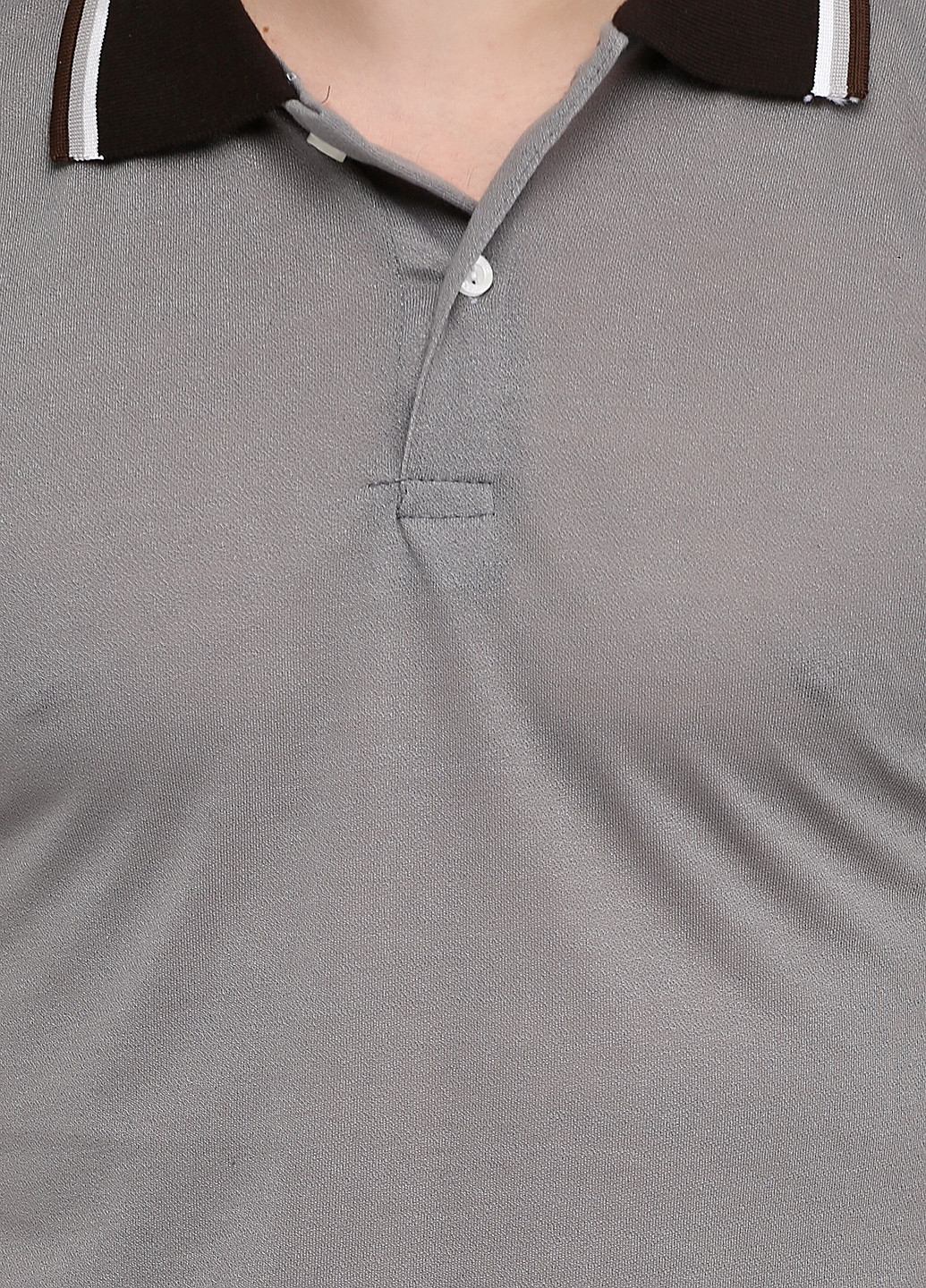 Серебристая футболка-поло для мужчин Chiarotex однотонная