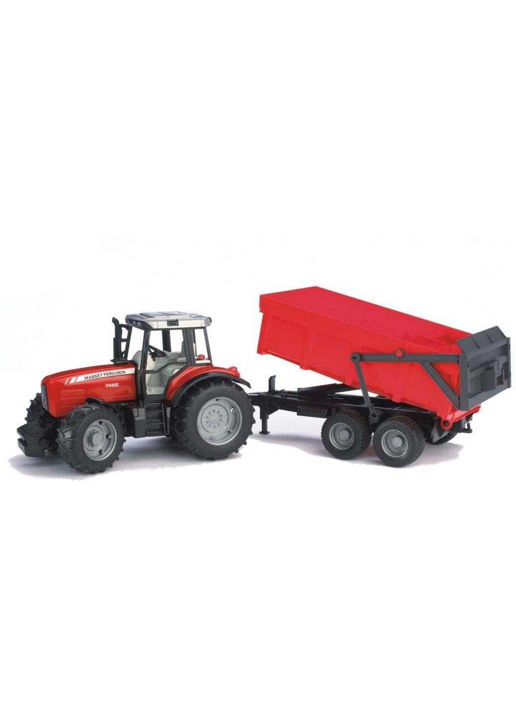 Спецтехника Трактор Massey Ferguson 7480 c прицепом М1:16 (02045) Bruder (252234280)