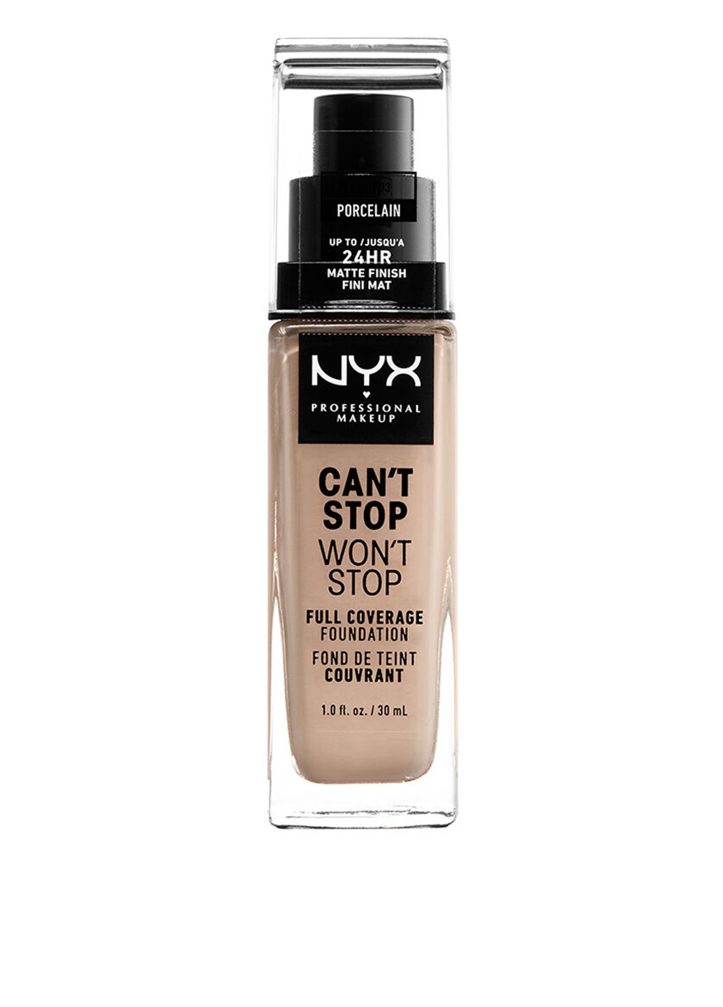 Тональна основа Can not Stop Will not Stop Full Coverage Foundation 03 Porcelain, 30 мл NYX Professional Makeup (184256129)