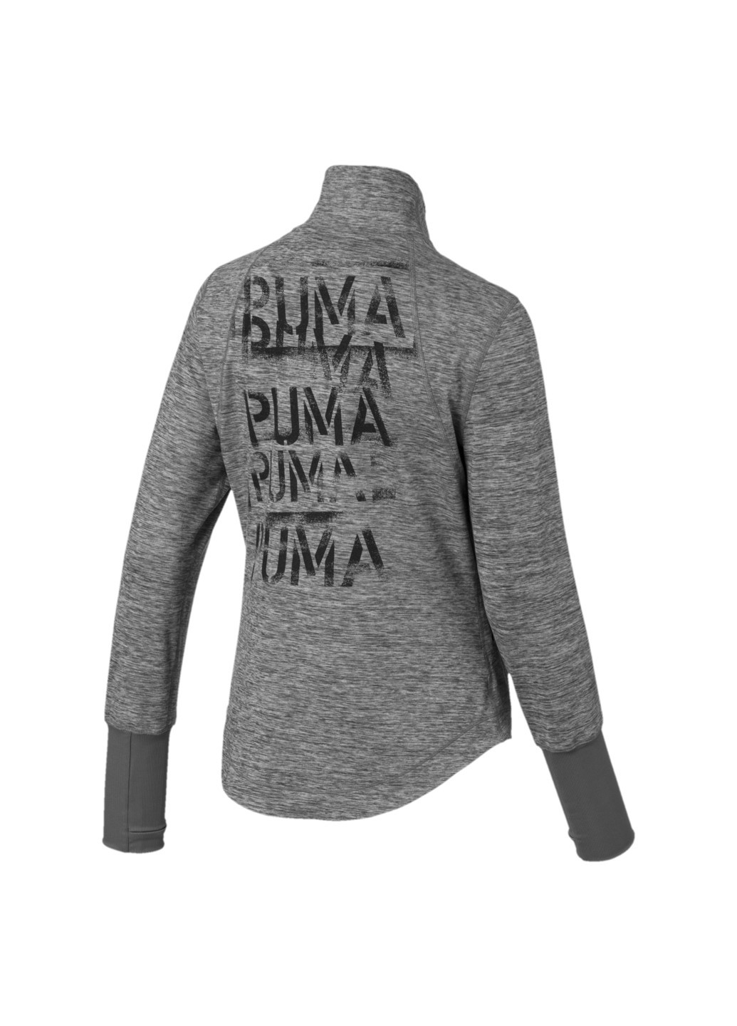 Олимпийка Studio Knit Jacket Puma серая спортивная полиэстер