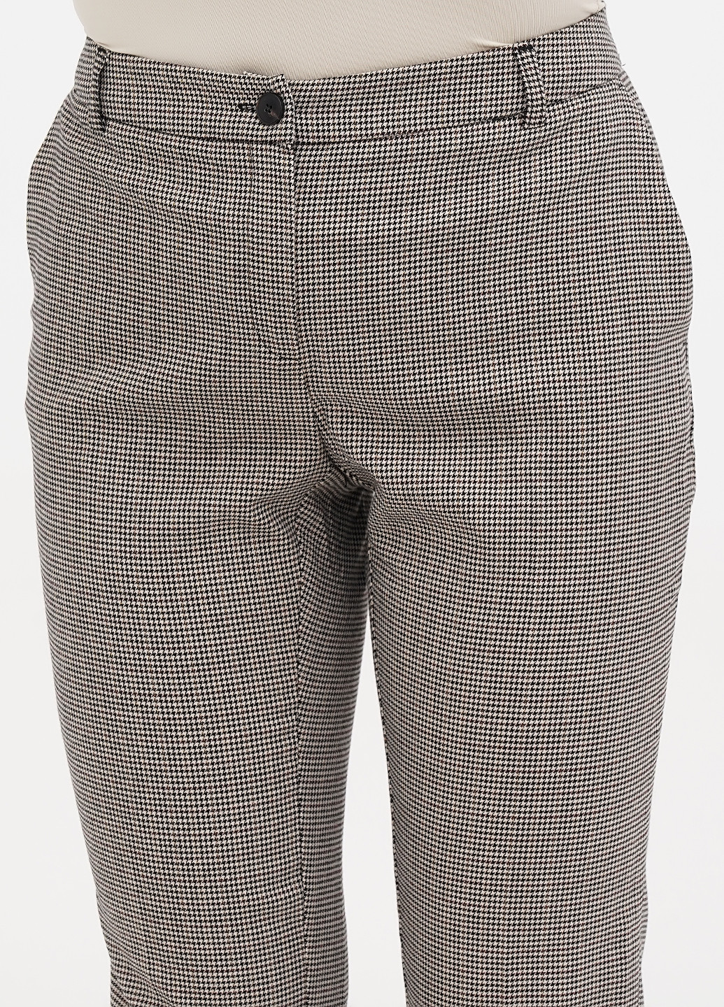 Комбинированные кэжуал демисезонные укороченные, зауженные брюки Fiorella Rubino