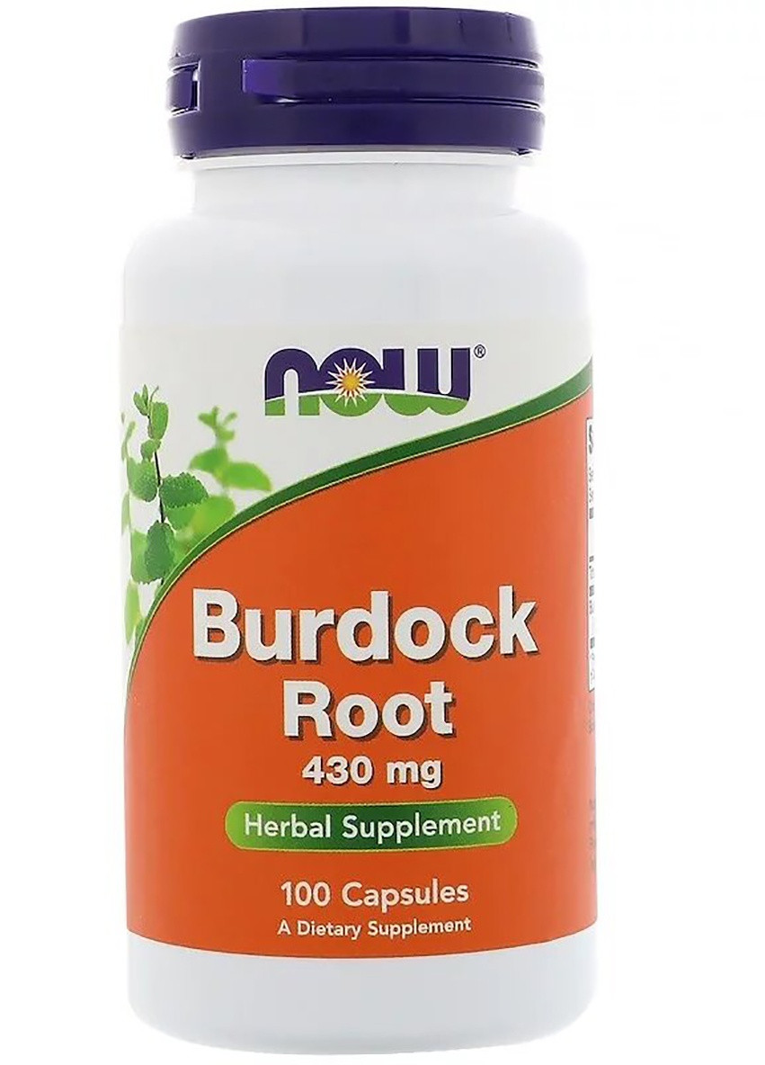 Корінь лопуха 430мг,, Burdock Root, 100 капсул Now Foods (228293148)