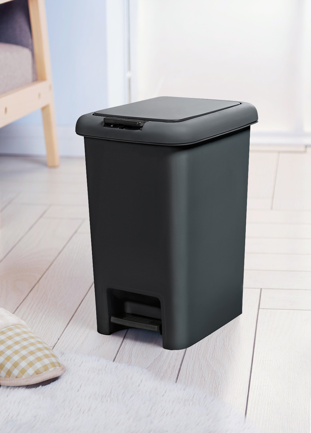 Відро для сміття з кришкою та педаллю, 10 л 20,1х27х35 см MVM (254965926)