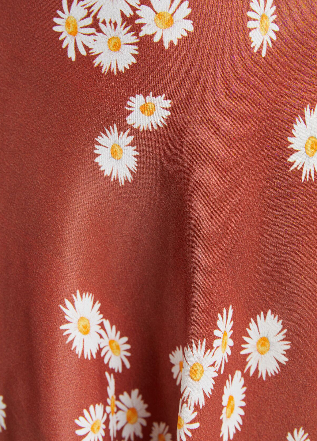 Терракотовая кэжуал цветочной расцветки юбка Bershka на запах