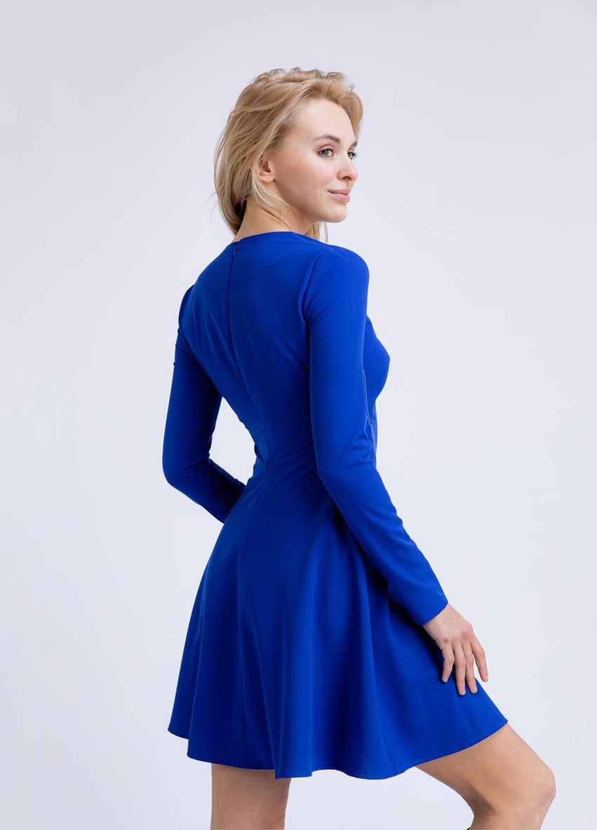Синее кэжуал платье с имитацией корсета romashka Ромашка однотонное
