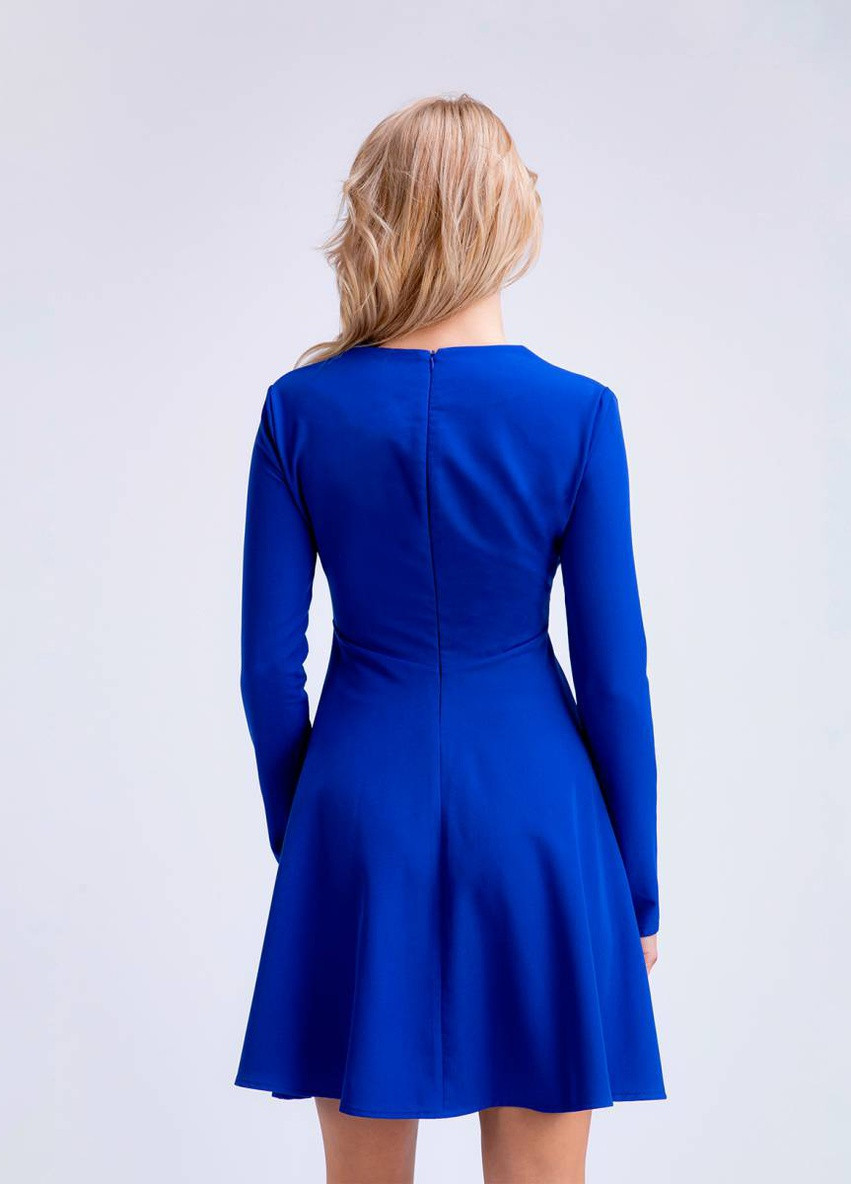 Синее кэжуал платье с имитацией корсета romashka Ромашка однотонное