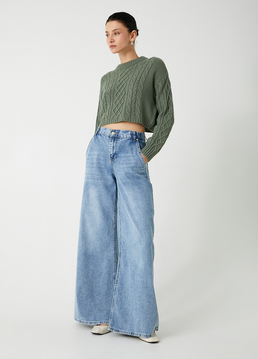 Пляшковий зелений демісезонний джемпер джемпер KOTON