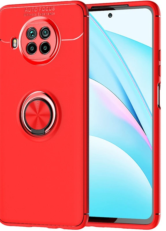 TPU чохол ColorRing під магнітний тримач (opp) для Xiaomi Mi 10T Lite / Redmi Note 9 Pro 5G Червоний / Червоний Deen (237835031)