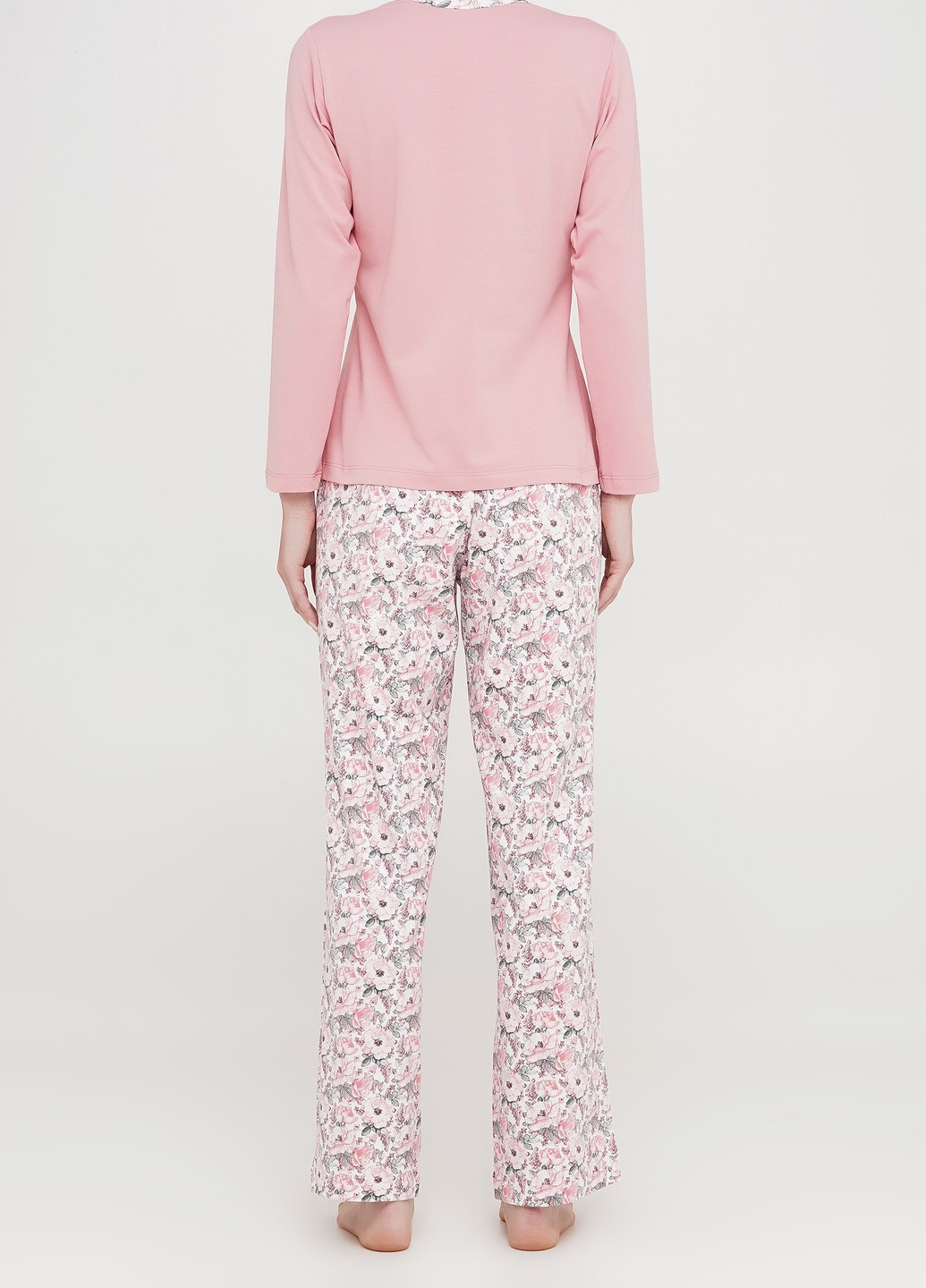 Розовая всесезон пижама трикотажная реглан с брюками реглан + брюки German Volf
