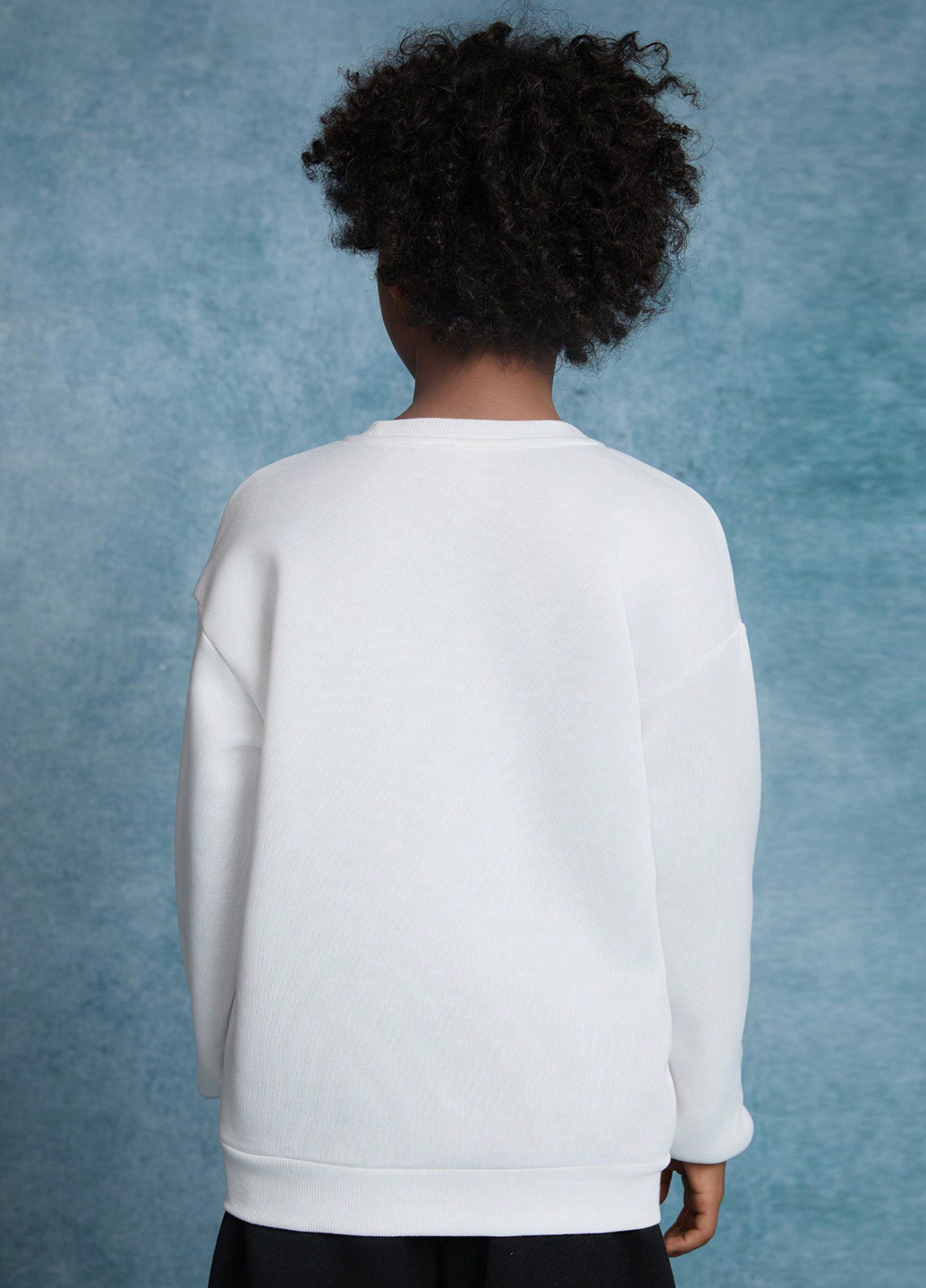 SHEIN світшот малюнок білий кежуал поліестер, трикотаж