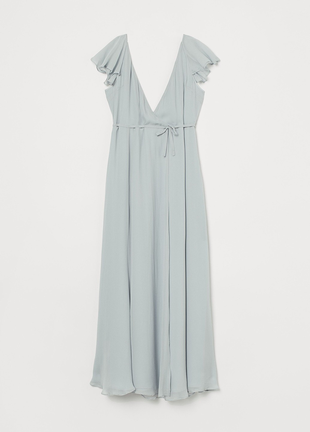 Светло-серое вечернее платье H&M однотонное