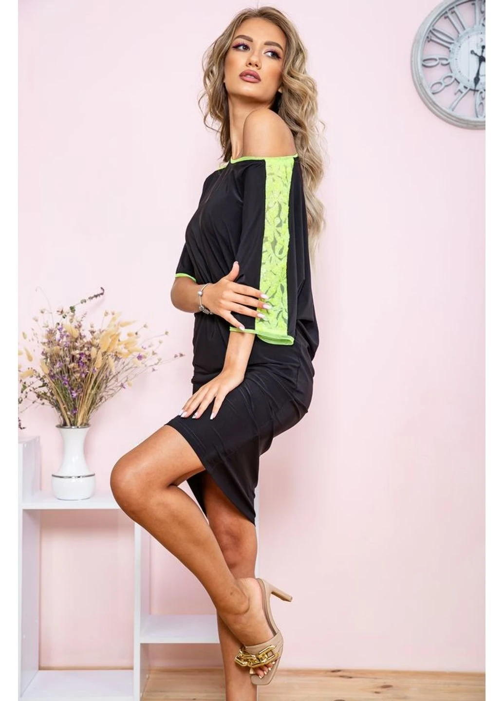 Комбінована святковий сукня 179r150 Ager з малюнком