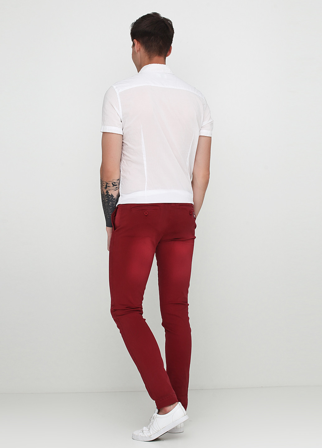Красные кэжуал демисезонные со средней талией брюки Superdry