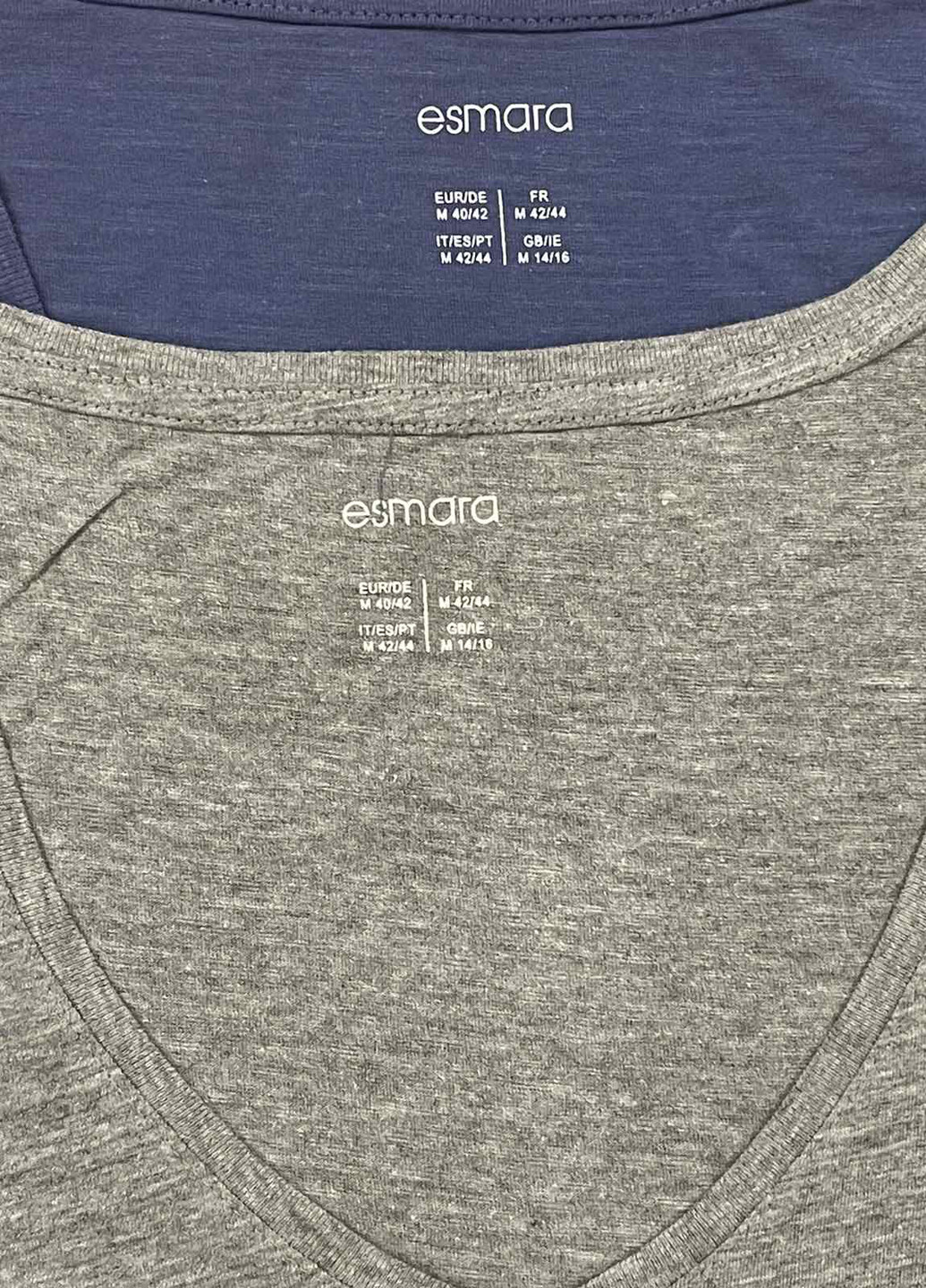 Серо-синяя летняя футболка (2 шт.) Esmara