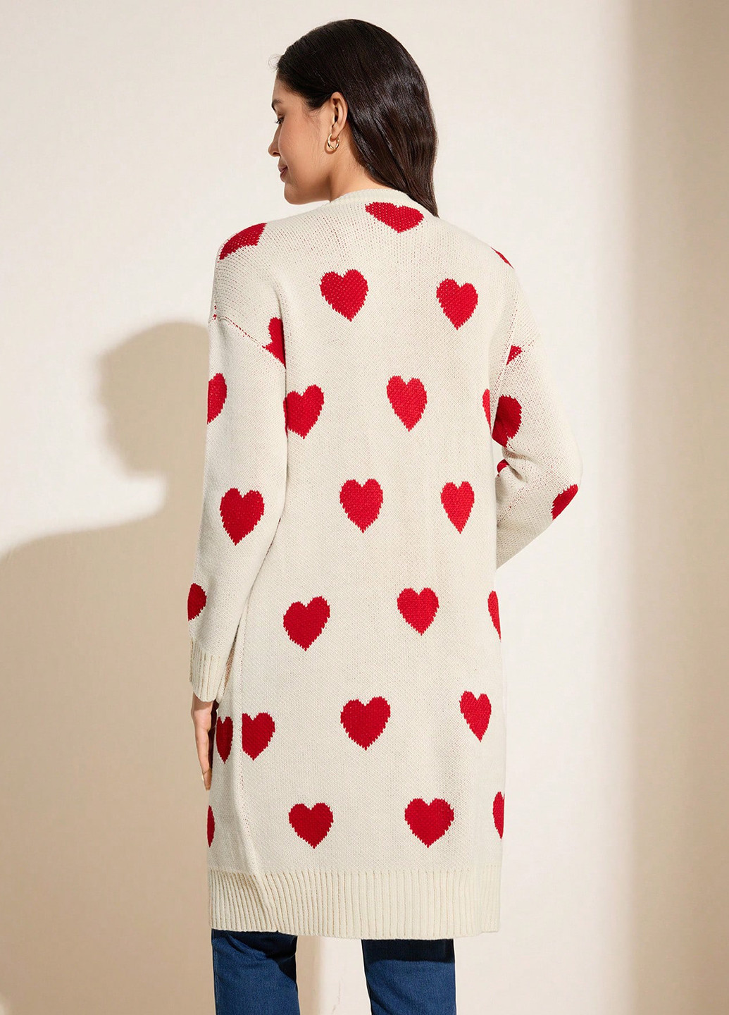 Бежевый демисезонный кардиган SHEIN