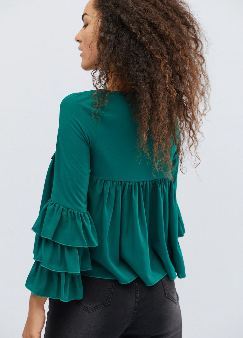 Зеленая демисезонная блуза Carica