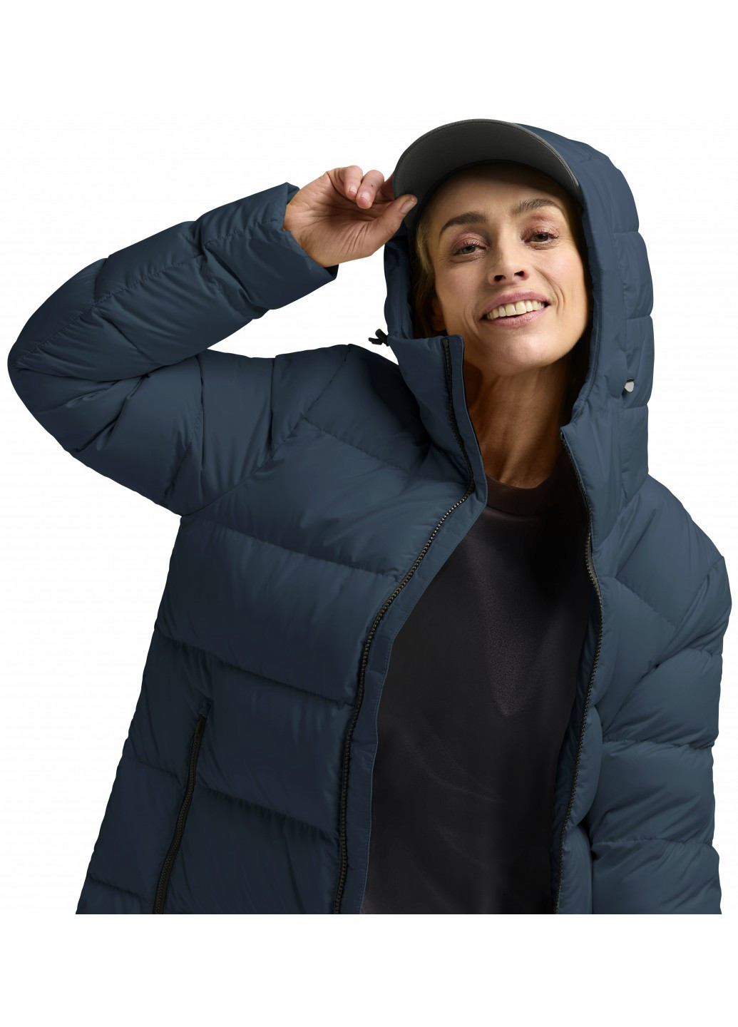 Темно-синий зимний Пуховик Jack Wolfskin