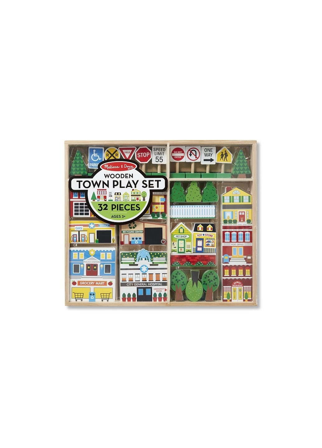 Игровой набор деревянный "Город" (MD14796) Melissa&Doug (254080826)