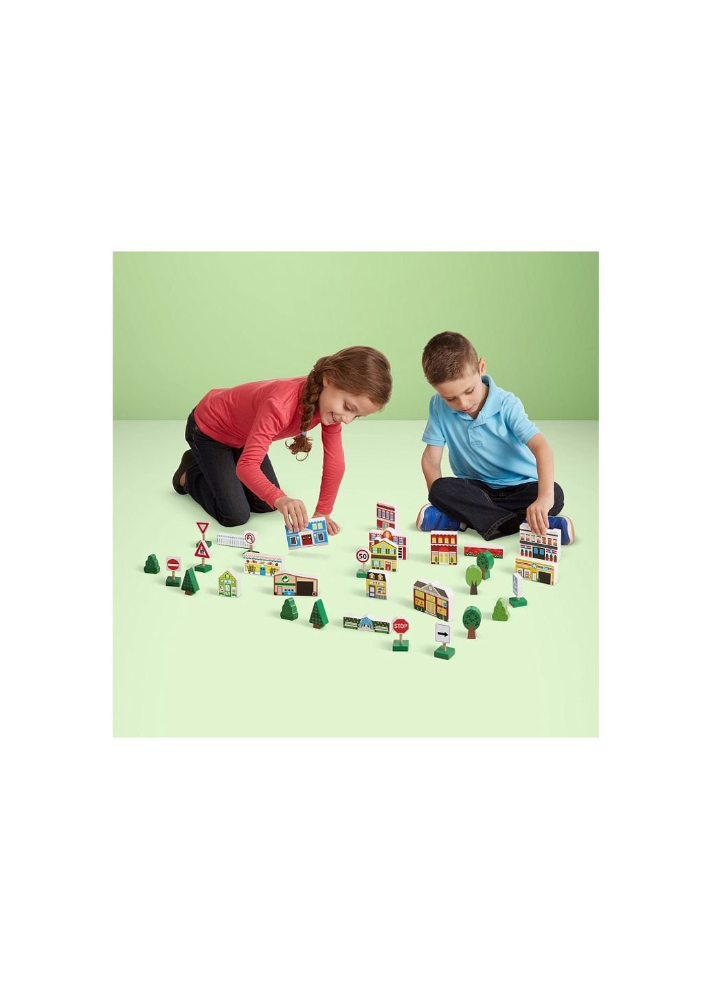 Игровой набор деревянный "Город" (MD14796) Melissa&Doug (254080826)