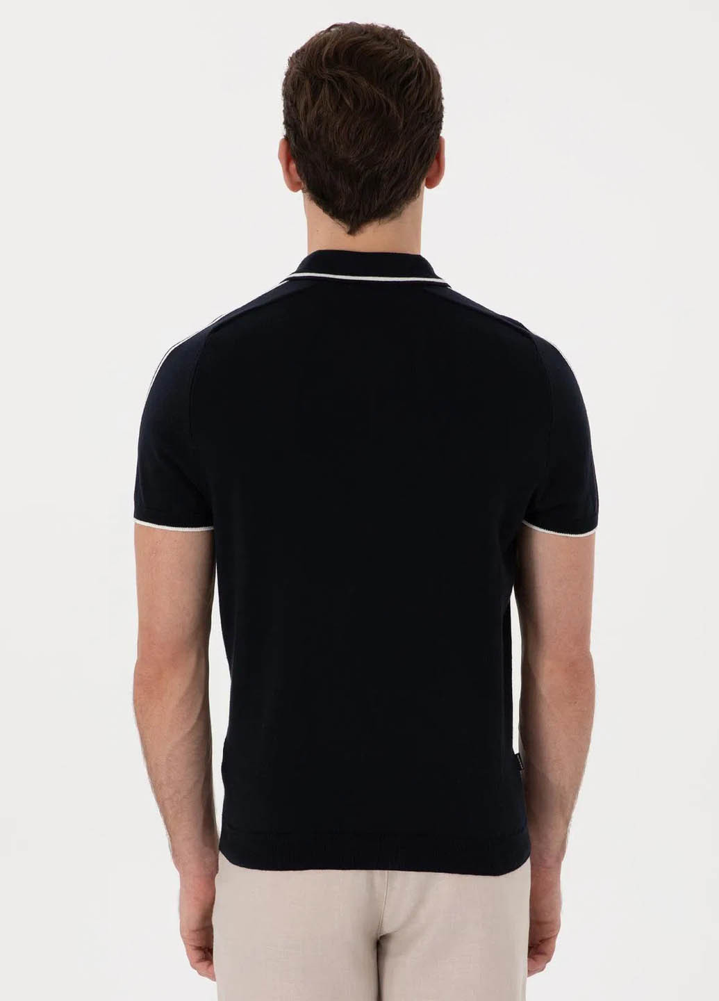 Темно-синяя футболка-поло для мужчин Pierre Cardin однотонная