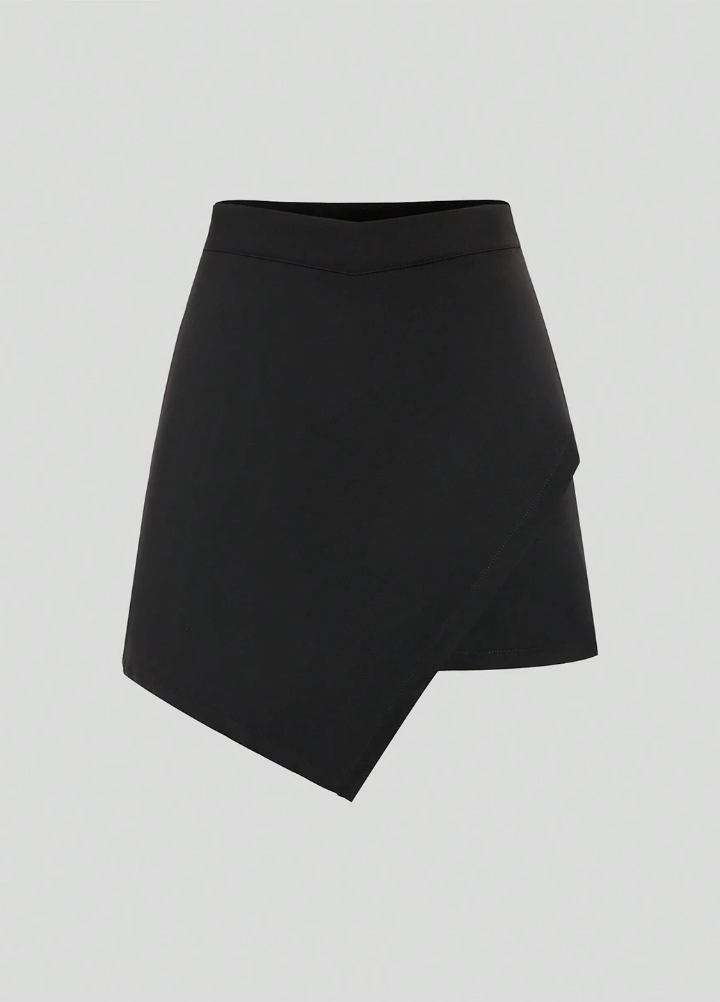 Черная кэжуал однотонная юбка SHEIN