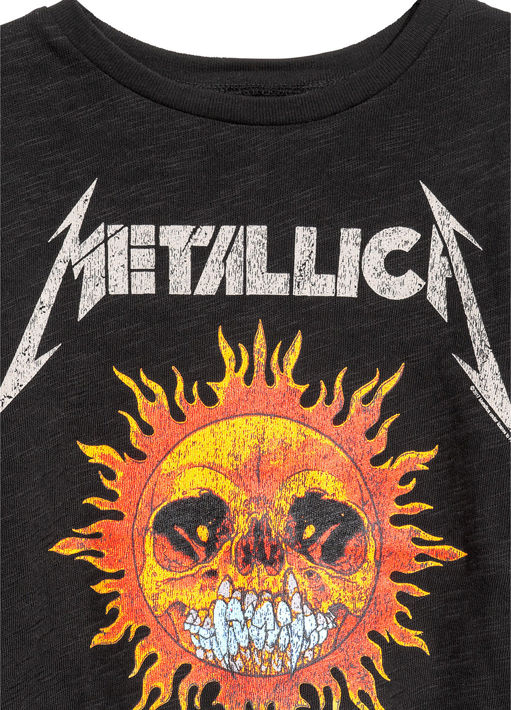 Черный демисезонный кэжуал лонгслив H&M с рисунком