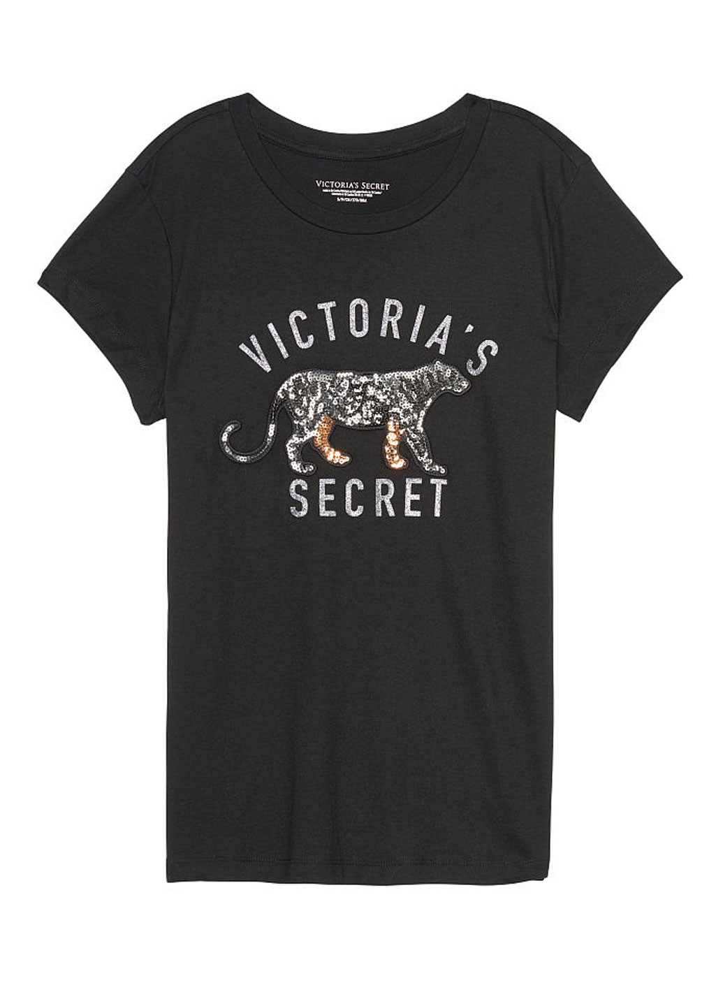 Черная летняя футболка Victoria's Secret