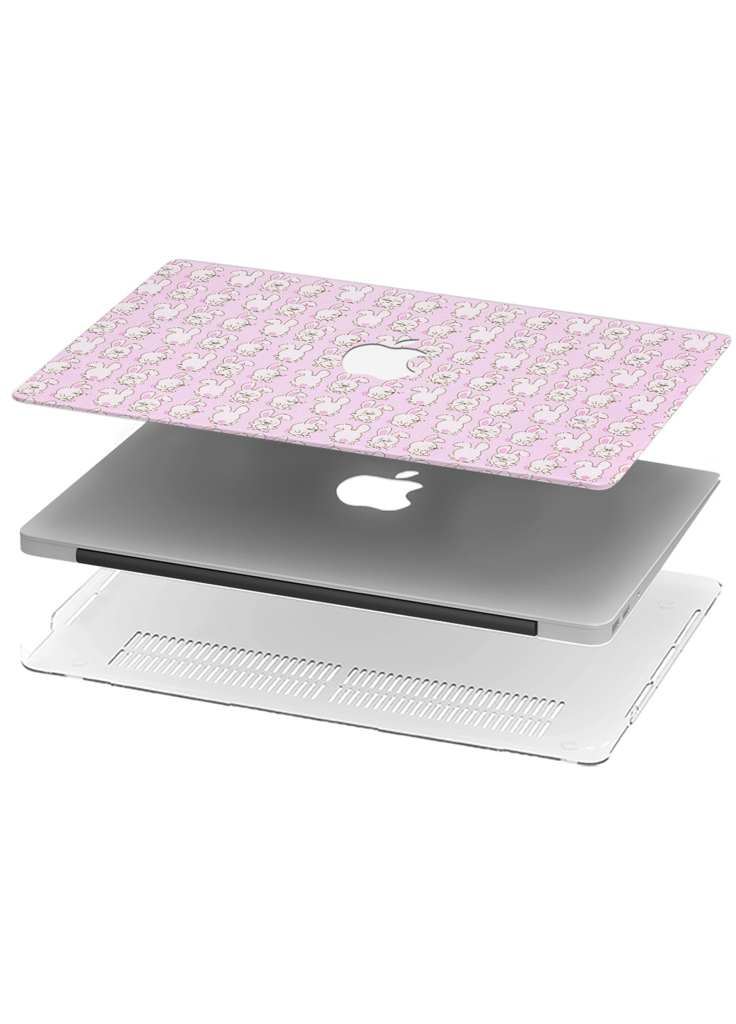 Чехол пластиковый для Apple MacBook Pro Retina 13 A1502 / А1425 Паттерн Зайки (Pattern) (6352-2472) MobiPrint (218867788)