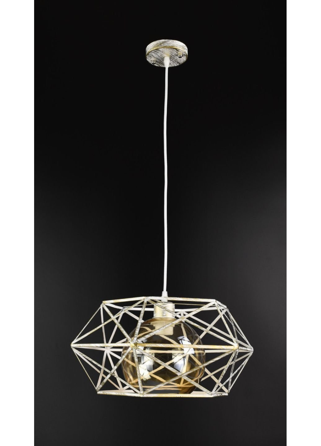 Люстра потолочная подвесная в стиле LOFT (лофт) 11870/1-wh Белый 30х40х40 см. Sunnysky (253528137)