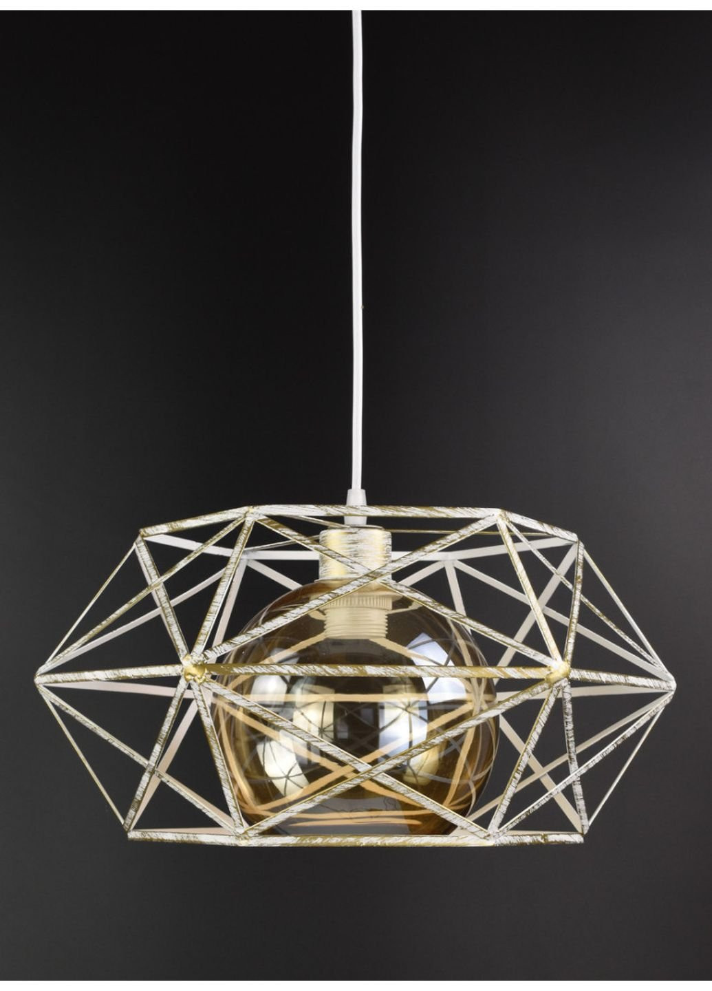 Люстра потолочная подвесная в стиле LOFT (лофт) 11870/1-wh Белый 30х40х40 см. Sunnysky (253528137)